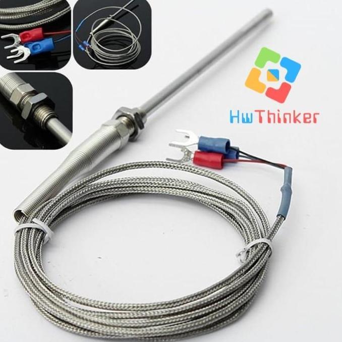 Sensor Suhu RTD PT100 Thermocouple PT-100 Probe M8 1M 2M 3M