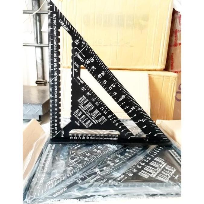 PREMIUM BLACK rafter square 12 inch speed square 12" cutting Laser CNC