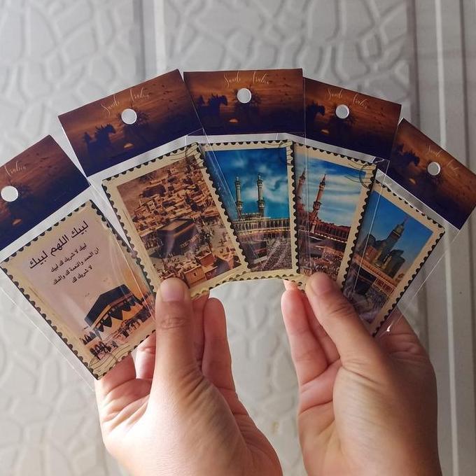 magnet tempelan kulkas kabah mekah souvenir haji umroh