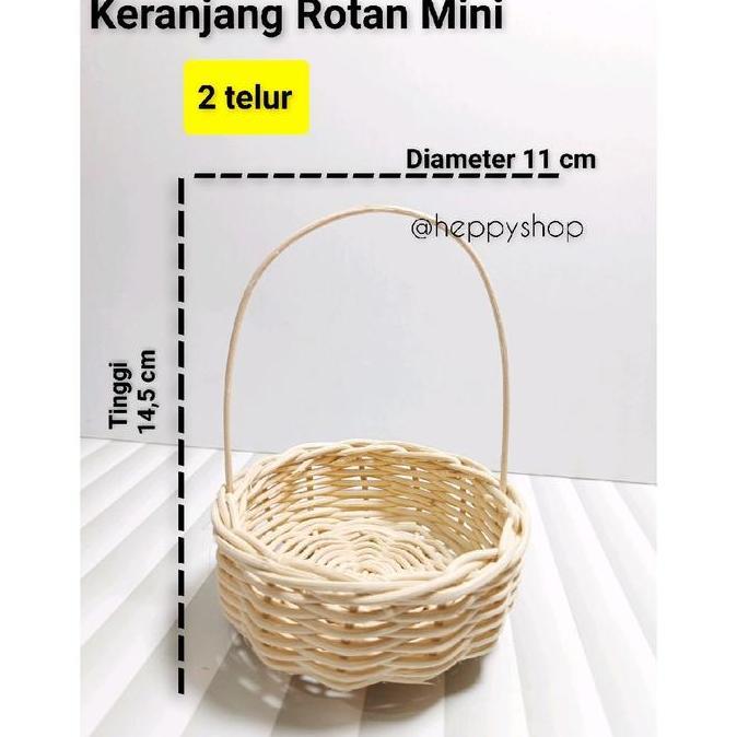 Keranjang Rotan Mini Keranjang Telur Paskah Mini Keranjang Mini