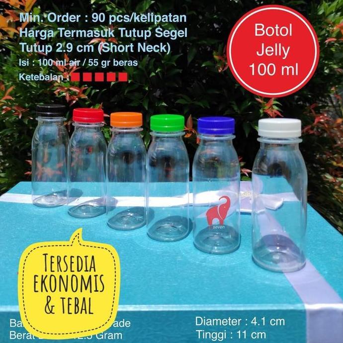 Botol Zam Zam 100 ml - Botol Jelly 100 ml - Botol Plastik 100 ml