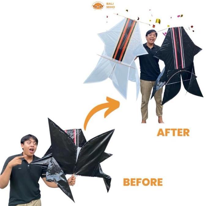 Layangan Bebean 1.2 meter x 85 cm - Layangan Bebean Knockdown - Layangan Bali - Layangan Plastik - L