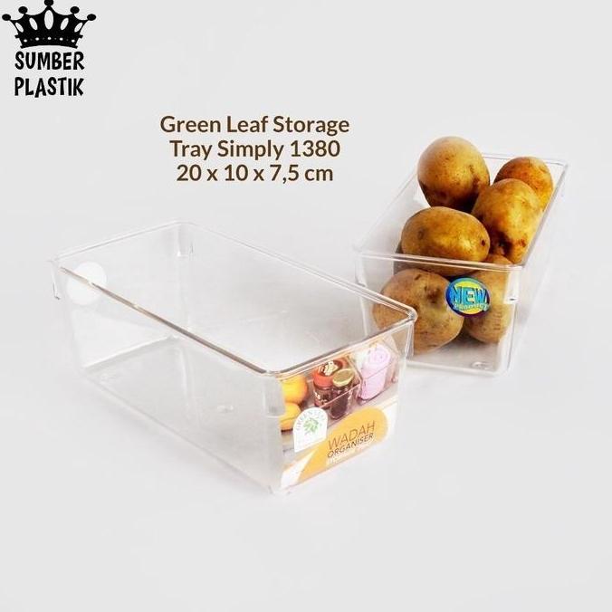 GREEN LEAF Storage Tray Simply 1380 Wadah Serbaguna Acrilic Transparan