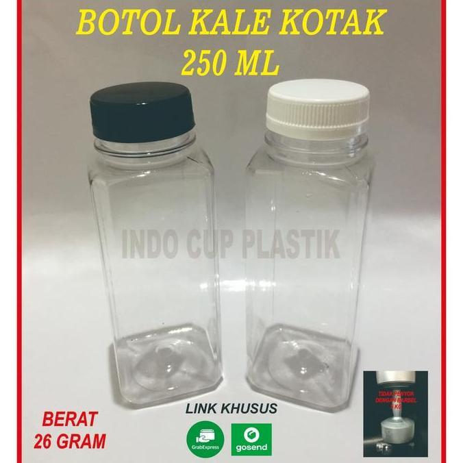 Botol Kale Kotak 250 ml Tebal (26gr)