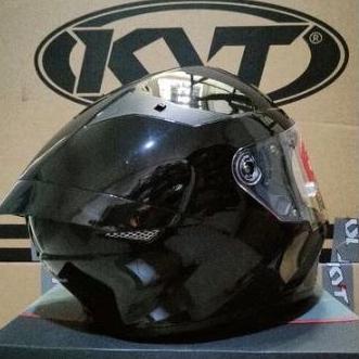 KYT TT COURSE PLAIN BLACK (Glossy)