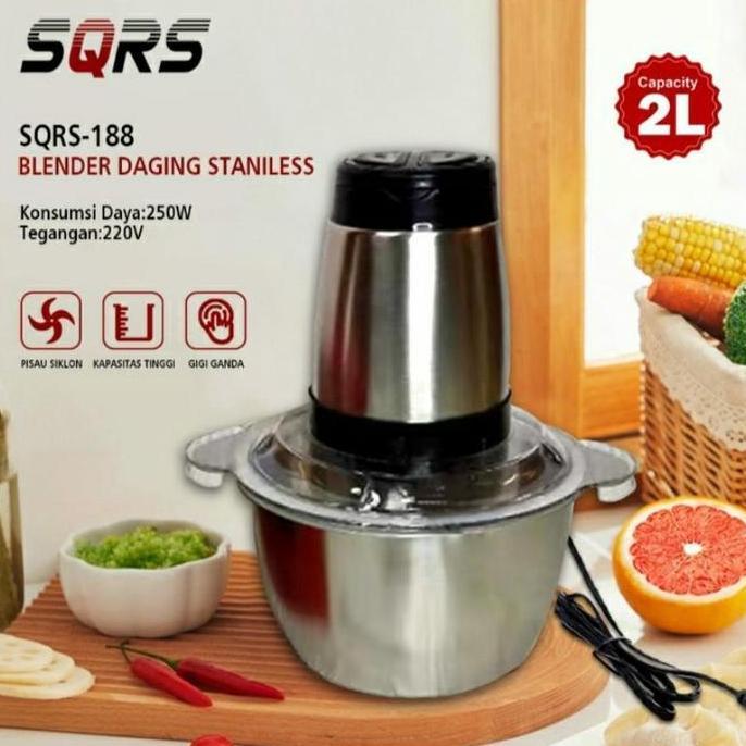 MKC KIMISO Chopper Stainless Blender Daging Serbaguna SQRS 188 & MKC 128