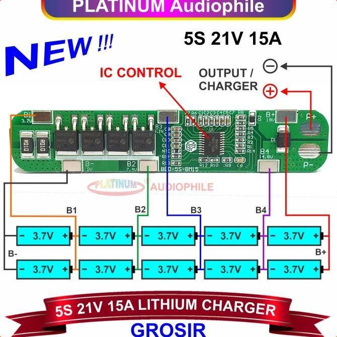 Lithium Baterai Charger Modul | 5S 21V BMS Protection NEW IC CONTROL