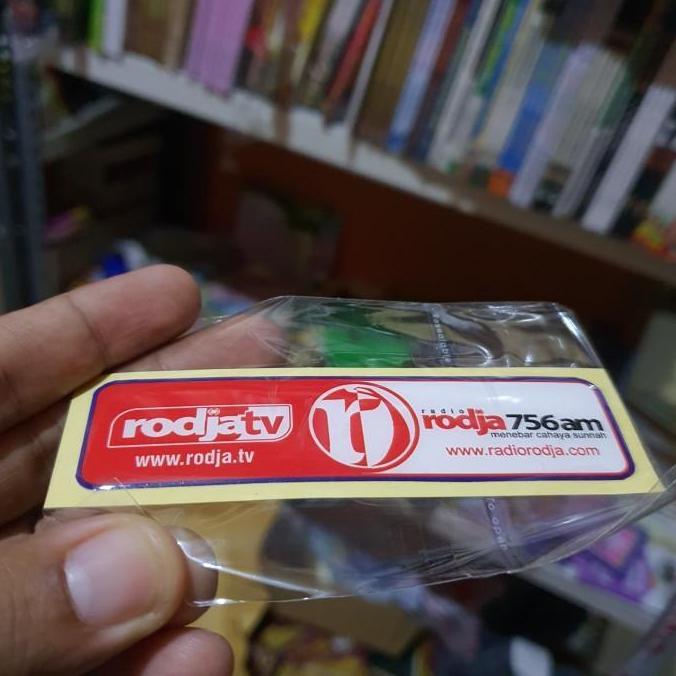 Sticker radio & tv rodja ( embos coating) Uk. 2,5 x 10,5cm