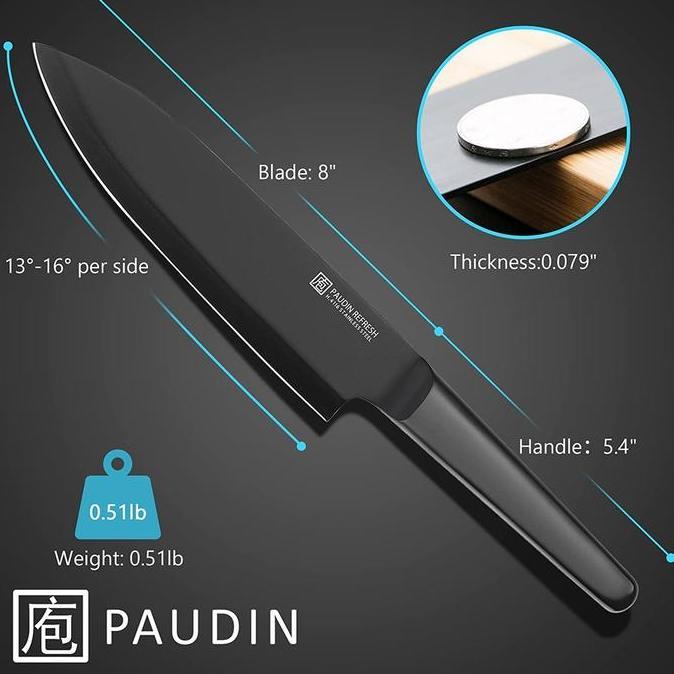 Dapur Paudin RC1 Premium Kitchen Chef Knife 8" Stainless Steel