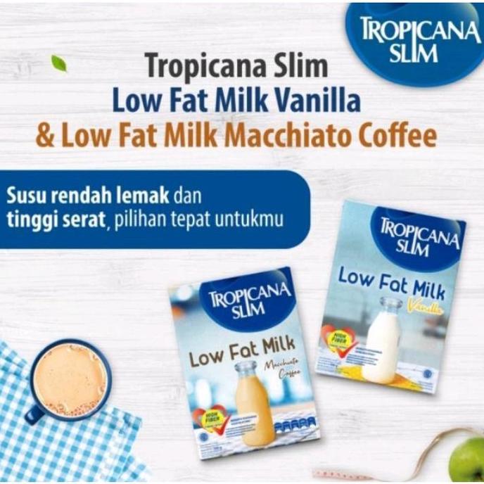 Tropicana Slim Low Fat Milk Vanilla 500gr Susu Tropicana Slim Vanila 500 gr Tropicana Low Fat