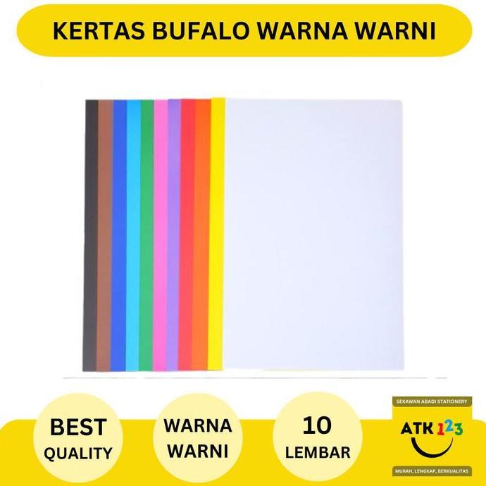 Kertas Bufalo Folio Warna Warni (isi 10 lembar)