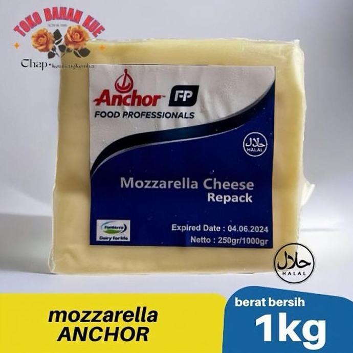 Keju Mozzarella Anchor Kemasan 1kg Mozzarella Keju Lumer Mozzarella Cheese Mozzarella Anchor 1Kg