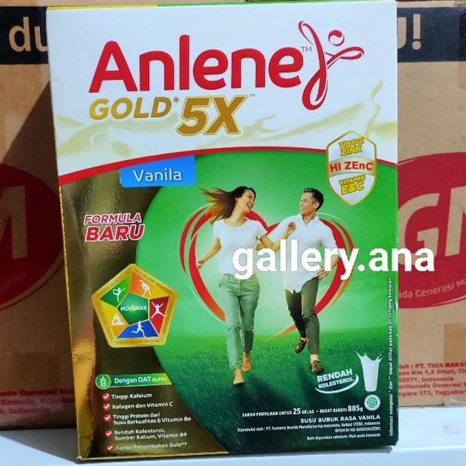 Anlene Gold Plus 5x Vanila / Original / Cokelat / Coklat 885 gram 850 gram / Anlene Gold 5x / Susu D