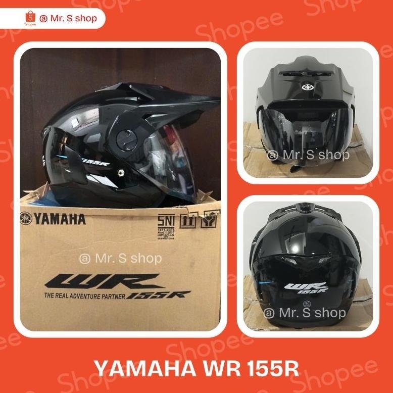 Cuci Gudang  Helm Yamaha Original Sni Hitam Kilap L-Xl