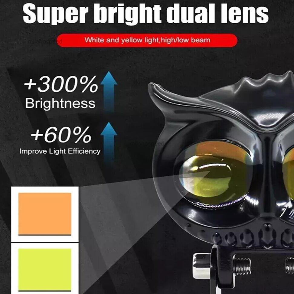 Grade Ori Lampu Tembak Motor Mobil /Lampu Sorot Led/Lampu Sorot Owl 2 Led Dc 12-24V 40W Cahaya Kunin