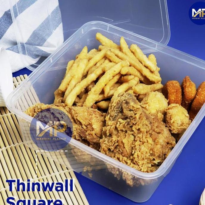 Thinwall SQUARE OTK 2000 Cup Mika OTI Food Container Kotak Makan PERSEGI 2000ml KOTAK - 25pcs