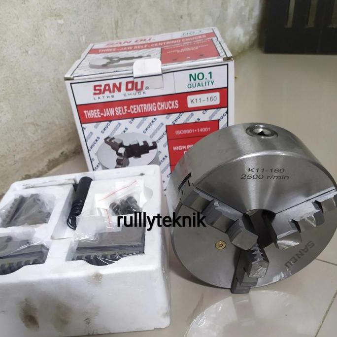 VEDORANAVA Chuck Bubut 6" 3 Jaw | Claw Bubut 3 Jaw | Catok Kepala Bubut 6 inch