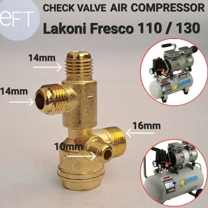 Check valve kompresor oilless lakoni fresco