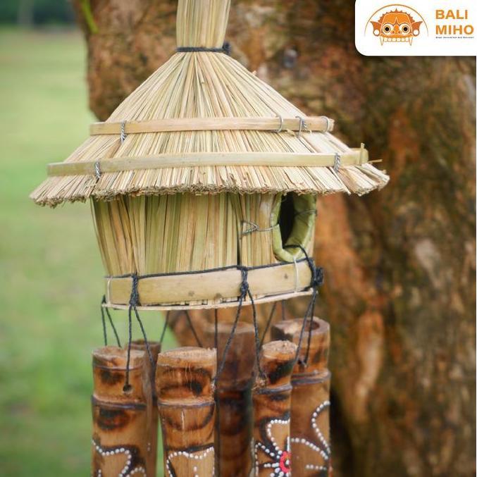 LONCENG BAMBU/LONCENG ANGIN BAMBU/GANTUNGAN BAMBU/JERAMI/KLINTINGAN