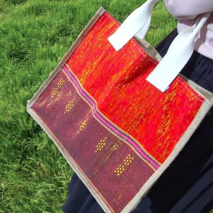 Tas Goni Laminasi Batik Tas Ulos/Tote Bag/Tas Motif Seni dan Unik/Tas Wanita KS