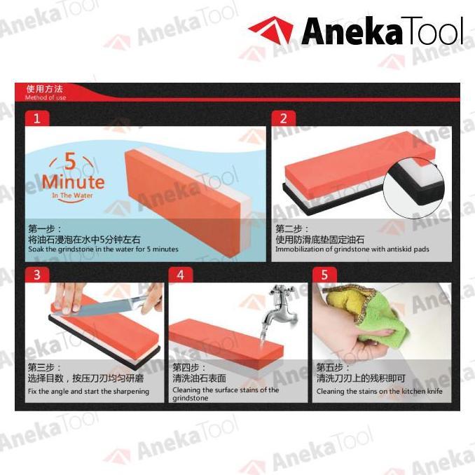 AT Batu Asah #400 1000 5000 10000 Pengasah Pisau Natural Whetstone