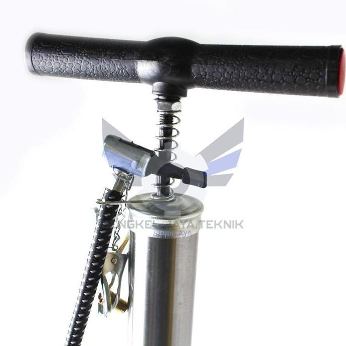 Pompa Sepeda & Motor Aluminium / Pompa Angin Ban Tabung + Meteran YSK VIPER