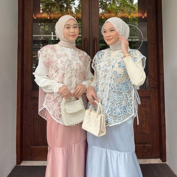 SINTIA OUTER | OUTER ROMPI | OUTER KEBAYA MODERN Cantik Motif Muslim Organza LA