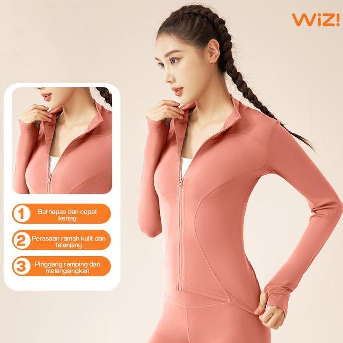 GRATIS ONGKIR - WiZi Baju Gym Wanita Pakaian Olahraga Muslim Hijab Sport Untuk Bersepeda Lari Senam 