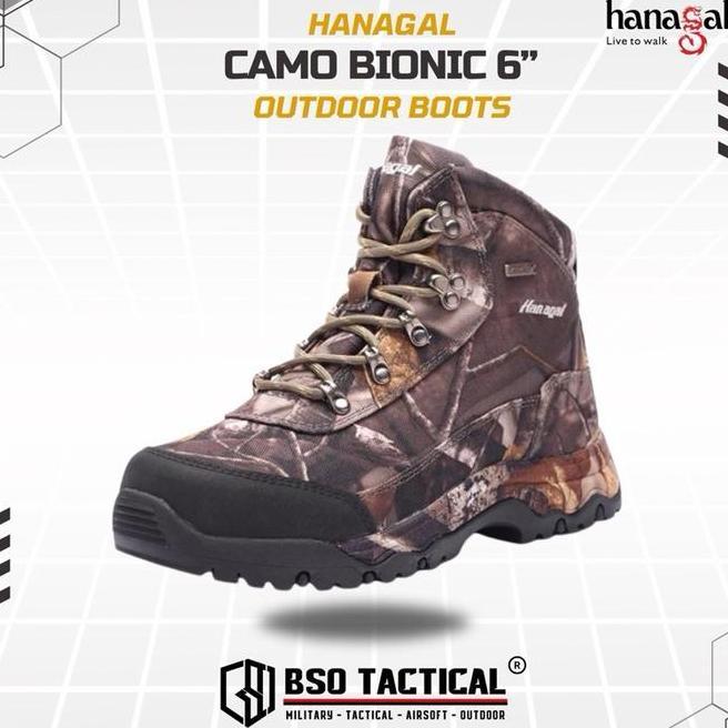 Sepatu Outdoor Hanagal Hunting Boots 6 Bionic Camo Waterproof Ori Shoes Tactical
