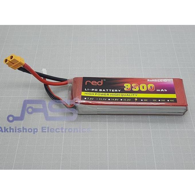 Red Lipo Battrey 3300Mah 3S 25C Xt60