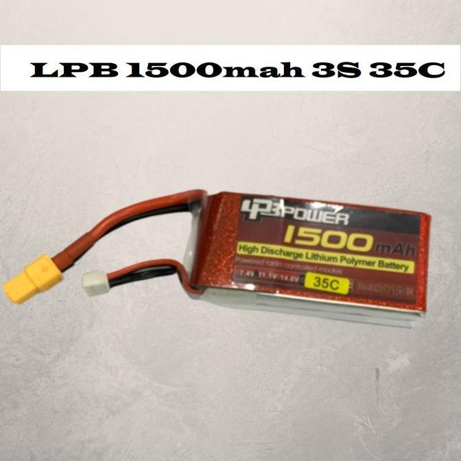 Batre Lpb 1500Mah 3S 35C For Rc Lipo Battery Baterai