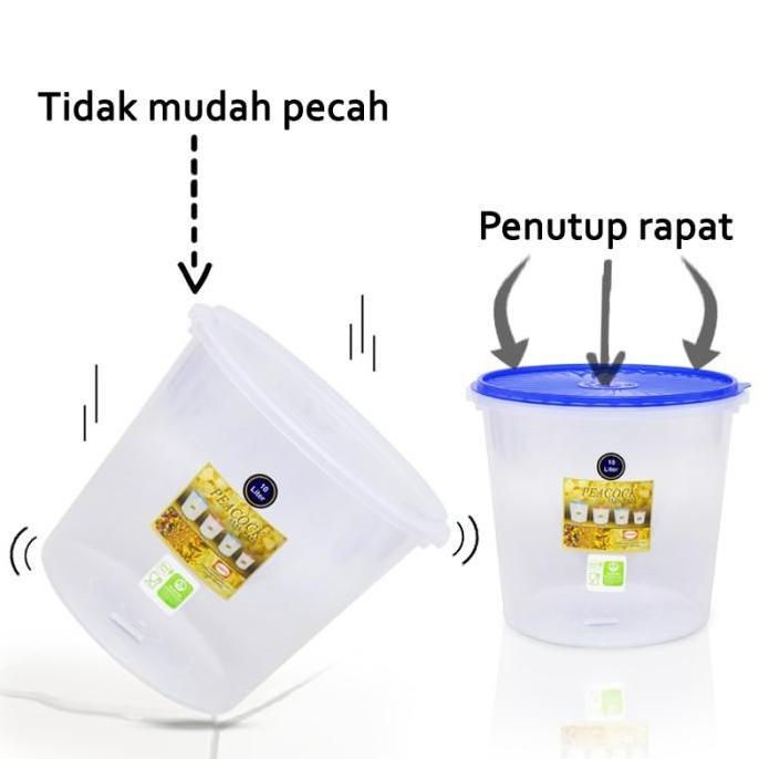 SHINPO Toples Plastik Dengan Tutup 10 Liter Sealware SPO-SIP-610