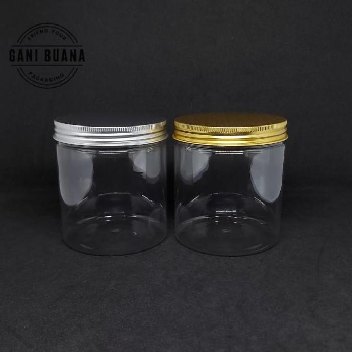 TOPLES TABUNG/JAR 500ML TUTUP ALMUNIUM SILVER/GOLD