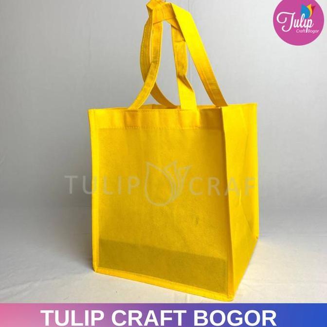Tas Spunbond 26x26x28cm Kotak Nasi box Biru Navy Goodiebag
