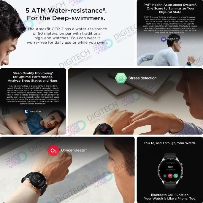 Amazfit GTR 2 SmartWatch Blood Oksigen Play Music Bluetooth Call