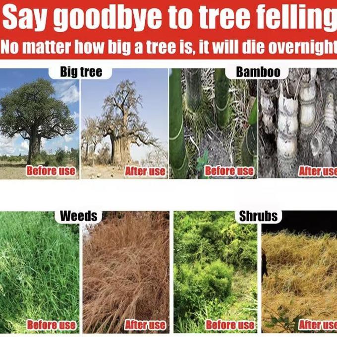 Okwemereza- Bubuk Anti-Gulma Herbisida Pembunuh Herbisida Biologis Gulma Dan Pohon Daun Membunuh Aka