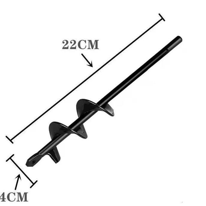 SEIRAKY Set Mata Bor Biopori Spiral Garden Drill Steel Anti Karat Cocok Untuk Tukang Kebun Petani Sa