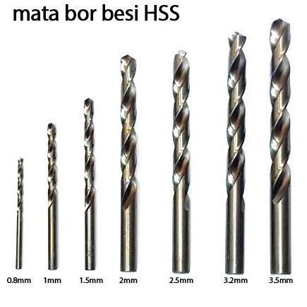 DISSORDE Mata Bor Besi Hss 2,5 3 3,5 4 4,5 5 6 mm Bagus Murah Kuat MATA BOR BESI HS MOLLAR ALPHA HAR