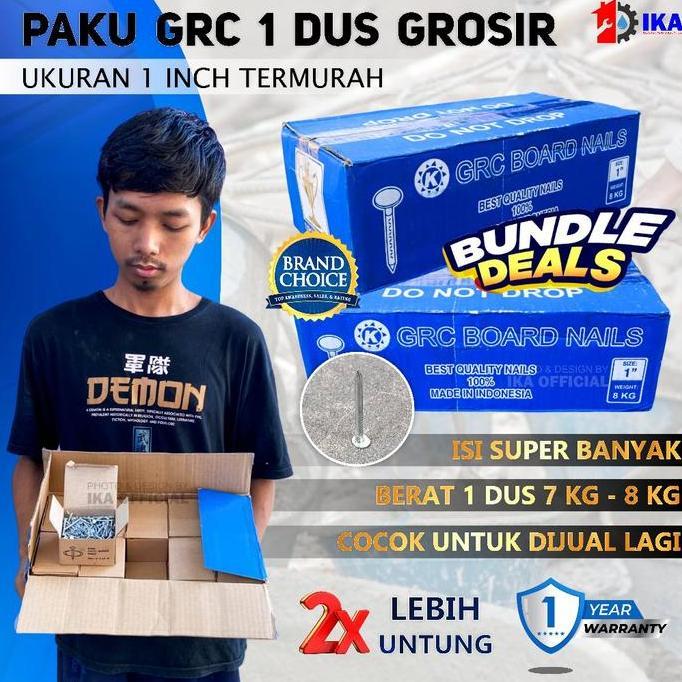 DISSORDE Paku GRC Dusan / Paku Karpet / Paku Board GRC 1inch Dus Besar / PAKU GRC 8 KG / Paku GRC 1 