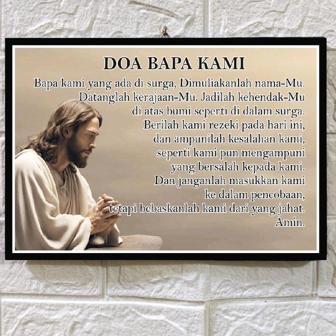 Okushonga- Hiasan Dinding Doa Bapa Kami Katolik Pvc (20X29)