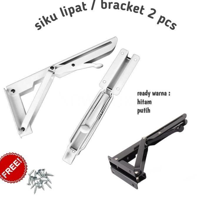 Ebibijaire- Bracket 2 Pcs/ Engsel Meja Lipat Dinding / Engsel Siku Lipat Dinding