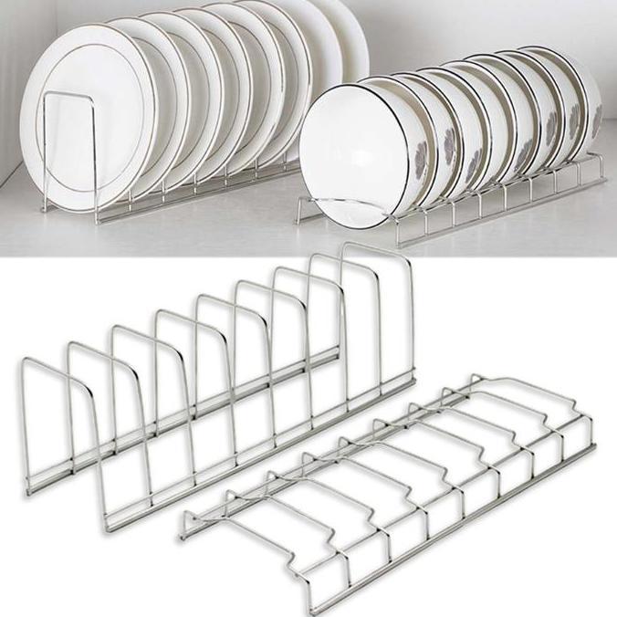 GIRARDY Stainless Rak Piring Mangkuk-Rak Pengeringan Piring-Rak Pengering Tutup-Rak Peniris Mangkuk 
