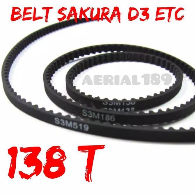 Low Friction Center Front Rear Belt 138T 3Racing Sakura Xi D3 Cs D4