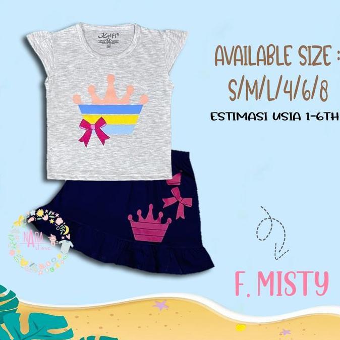 Ebijwaro- Setelan Baju Anak Cewek Kelfi 1-8Th "Famous Edition"/Setelan Rok Anak Kelfi/Setelan Baju A