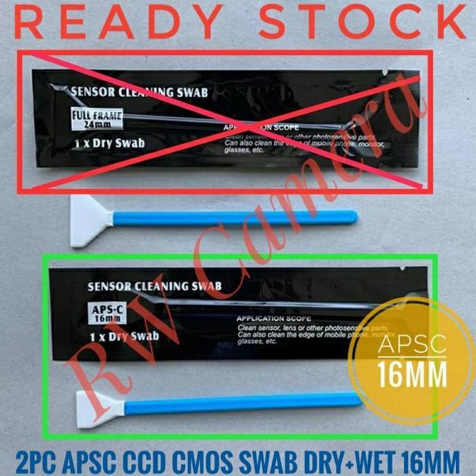 Twara- Pembersih Sensor Apsc Ccd Cmos Swab Wet+Dry Kamera Sony A6000 A6300