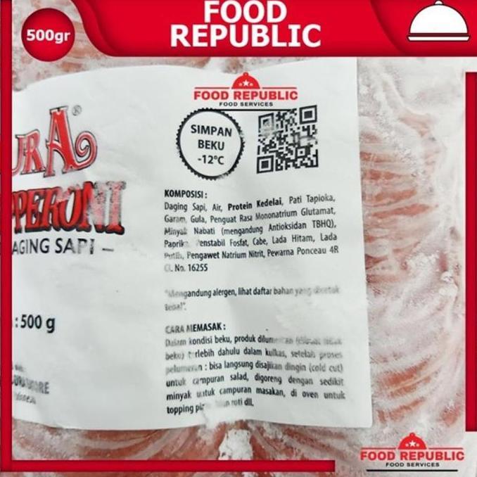 Enyama- Pepperoni Beef / Daging Sapi Peperoni 500 Gr Halal Topping Pizza