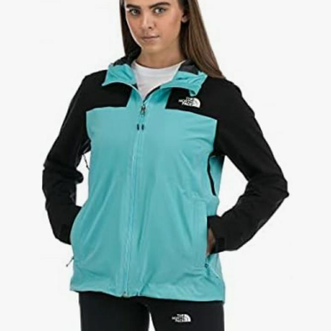 The North Face Active Strecth Shell Blue Women'S Jaket Hiking Trekking Waterproof Original