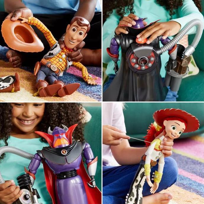 Korekushon- Disney Store Toy Story 4 Interactive Talking Action Figure, Buzz Lightyear Woody Zurg Je