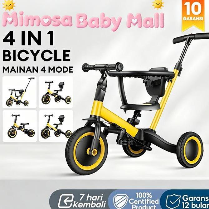 BEBAS ONGKIR - Mimosa Baby MallSepeda Anak Roda 3 2in1 | Balance Bike & Ride On Anak | Kado Lebaran 