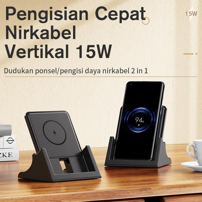 KIVEE 15W Wireless Qi Fast Charger Stand Dock For iphone Samsung